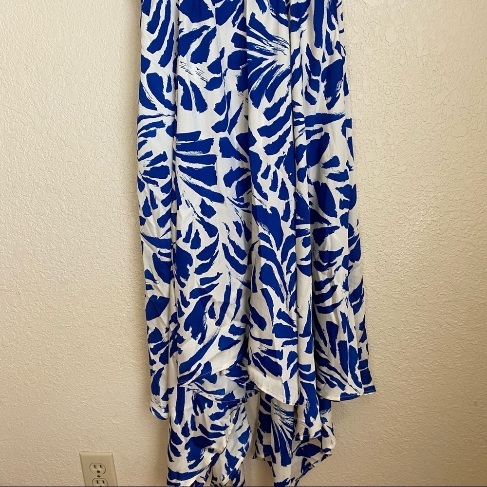 Alexis For Target Botanical Blue Asymmetric Dress XS - Picture 12 of 12